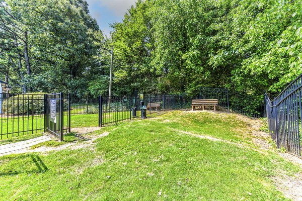 Spacious dog park at Avana Dunwoody Apartments offering recreational spaces for residents' pets