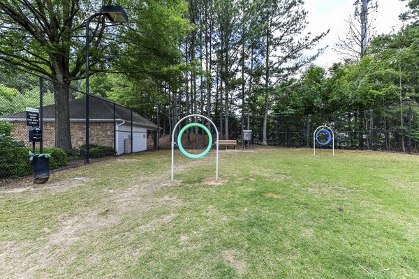 Expansive dog park with agility equipment at Avana Twenty9 Apartments