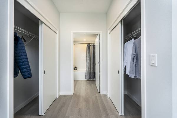 hallway bedroom closet at MV Apartments