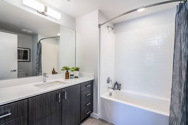 bathroom at MV Apartments