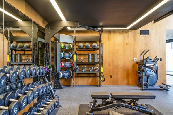 fitness center at MV Apartments