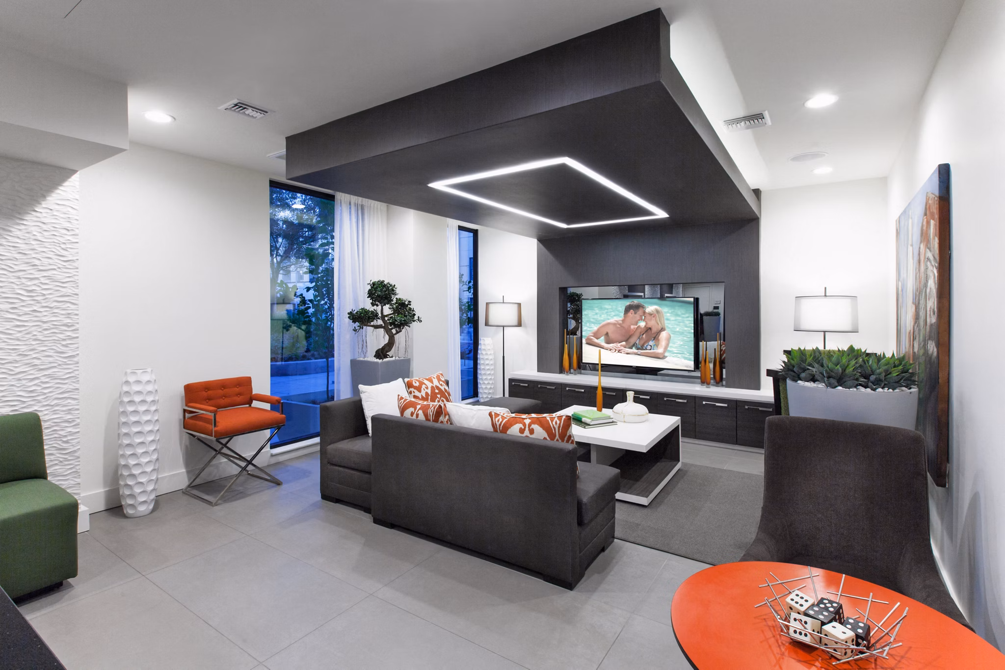 living room at Residences at Westgate Apartments 