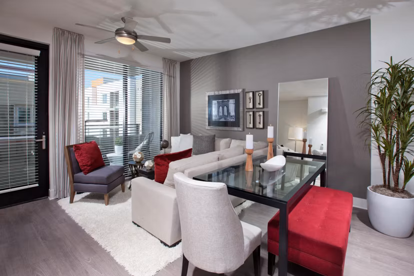 living room at Residences at Westgate Apartments 