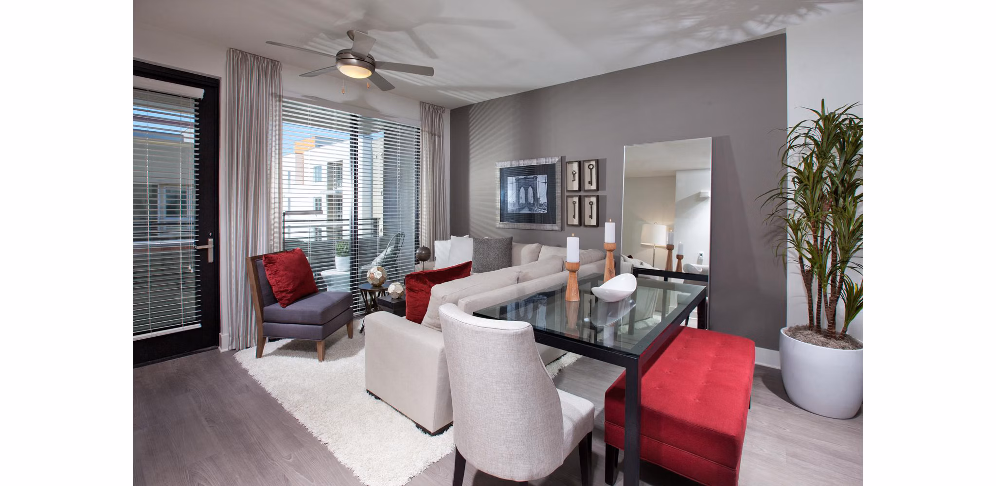 living room at Residences at Westgate Apartments 