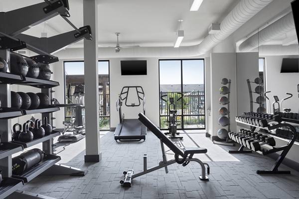 fitness center at The Haven Apartments