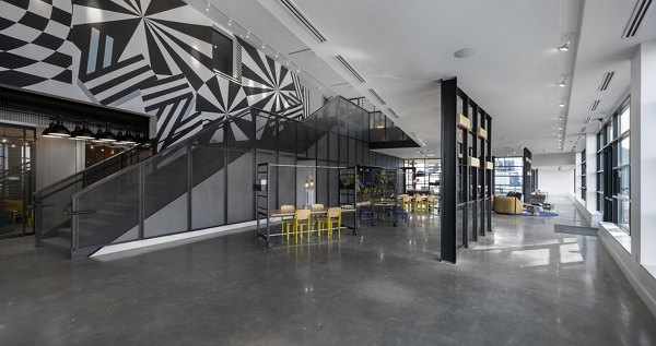 Modern clubhouse with stylish decor at Addison Apartments