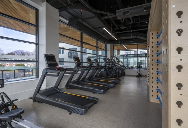 fitness center at Addison Apartments
