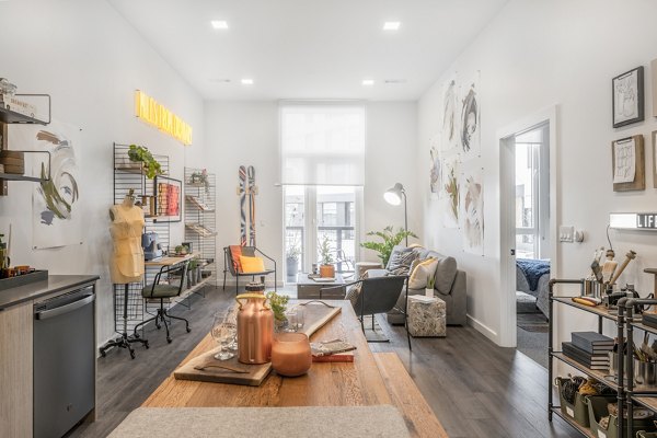 Spacious kitchen with modern appliances in Addison Apartments, offering luxury living spaces for a comfortable lifestyle