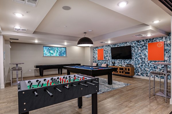 Clubhouse featuring modern decor and seating areas at Kestra Apartments