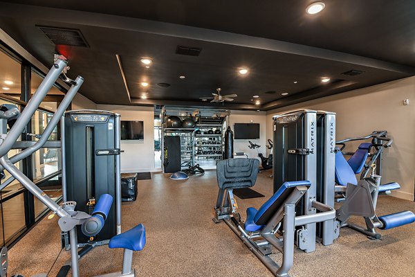 State-of-the-art fitness center with modern equipment at Kestra Apartments