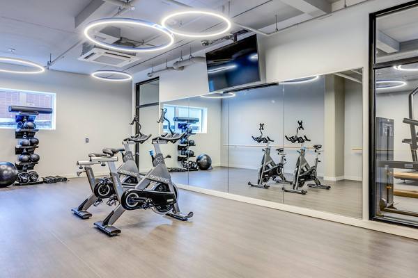 yoga/spin studio at EdgePoint Apartments