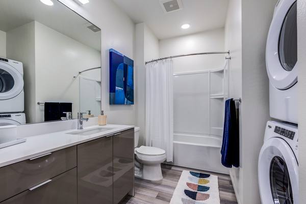 bath and laundry room at EdgePoint Apartments