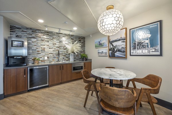 Modern clubhouse at Coastline Ventura Apartments with elegant seating and stylish decor, offering a luxurious experience in coastal living