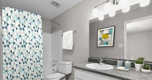 Spacious bathroom with modern fixtures at Somerset at the Crossings Apartments