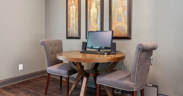 Business center with modern workstations at Somerset at the Crossings Apartments