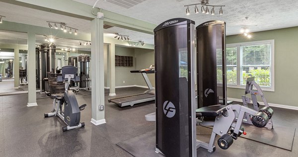 State-of-the-art fitness center at Somerset at the Crossings Apartments featuring modern gym equipment and spacious workout areas