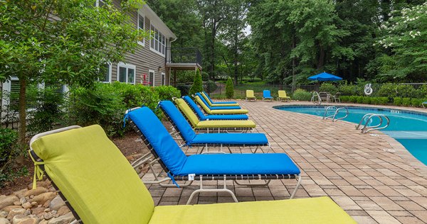 Relaxing pool area at Somerset at the Crossings Apartments, perfect for unwinding and community gatherings