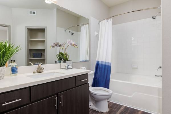 bathroom at The Trails at Canyon Creek Apartments
