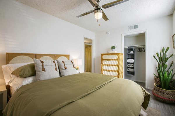Modern bedroom featuring elegant dÃ©cor and large windows in Aydan Apartments
