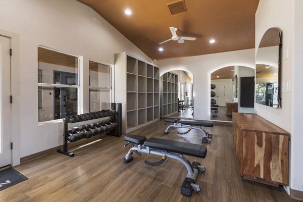 State-of-the-art fitness center with modern equipment at Aydan Apartments
