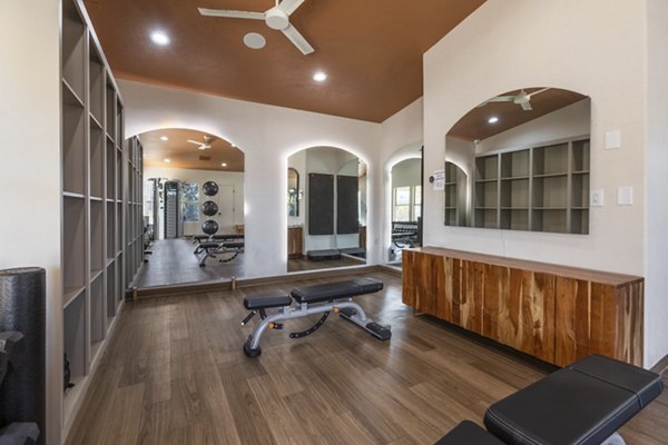 Modern fitness center featuring state-of-the-art equipment at Aydan Apartments luxury community