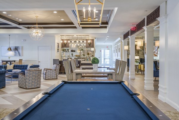 Modern clubhouse with sleek design at Vistas of Port Jefferson Apartments, ideal for luxury living and community events