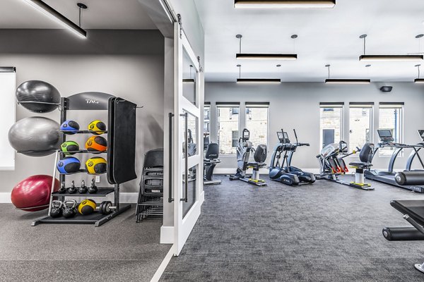 fitness center at Album Mansfield Apartments