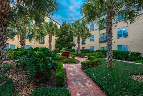 courtyard at Oasis at Piney Point Apartments