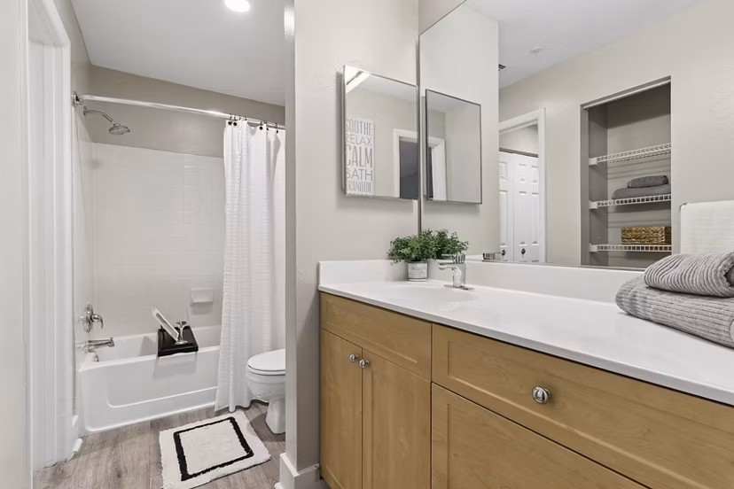 bathroom at Arbors on Duke Apartments