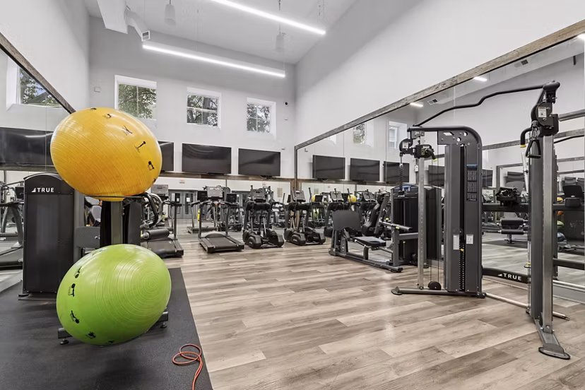 fitness center at Arbors on Duke Apartments