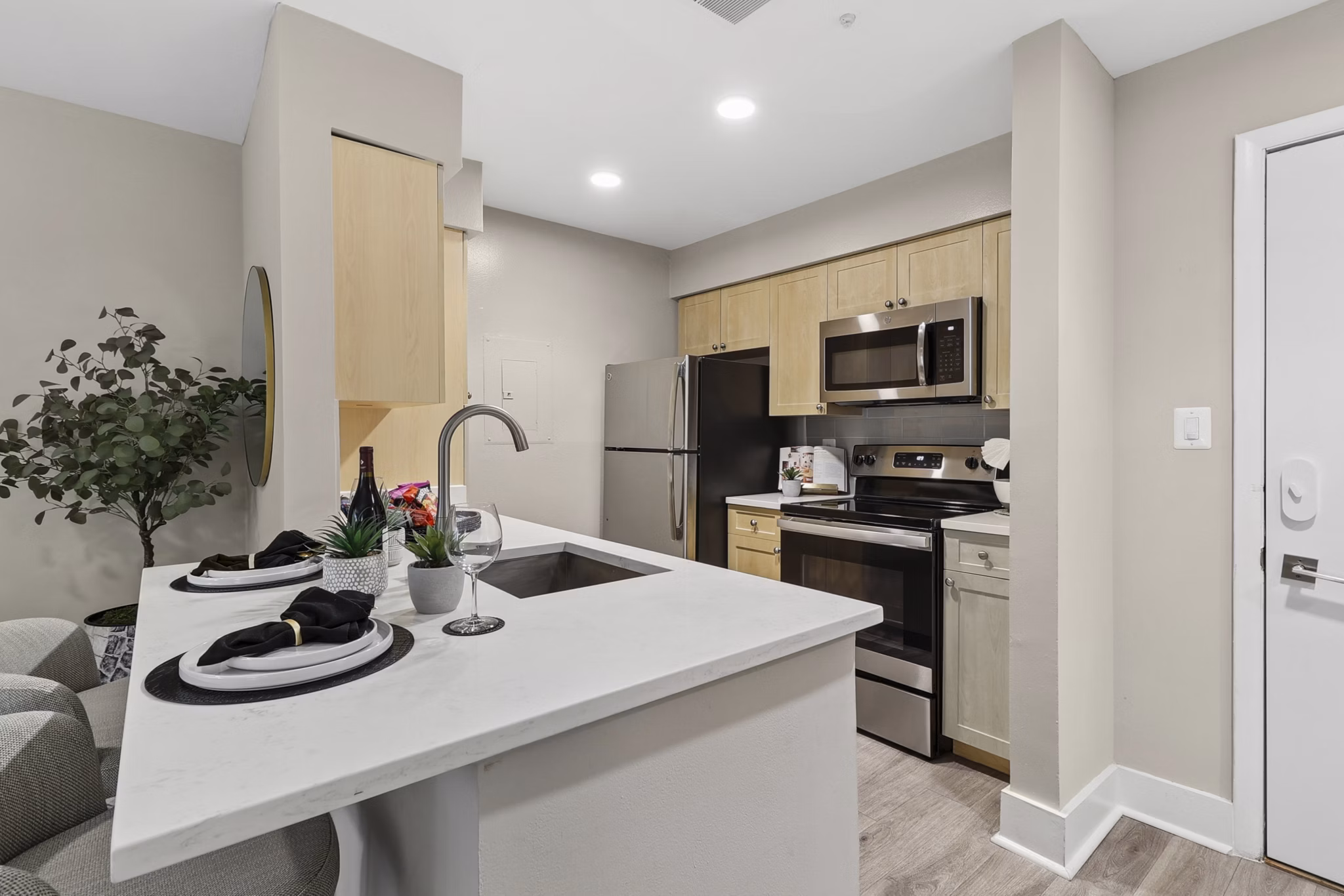 Kitchen at Arbors on Duke Apartments