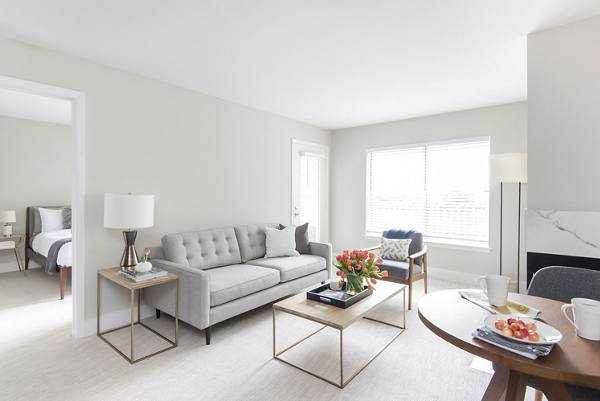living room at Arbors on Duke Apartments