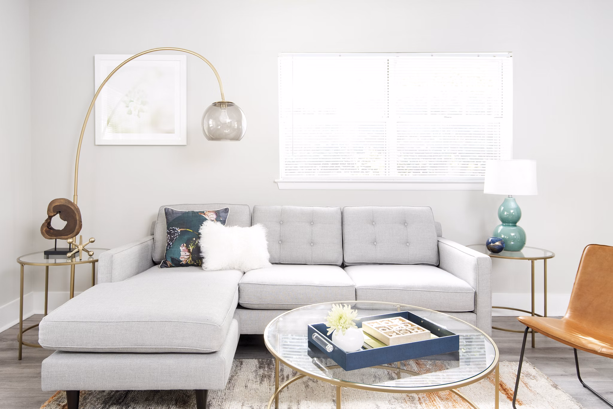 living room at Arbors on Duke Apartments
