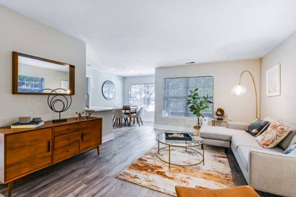 living room at Arbors on Duke Apartments