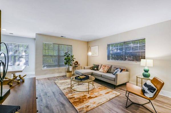 living room at Arbors on Duke Apartments