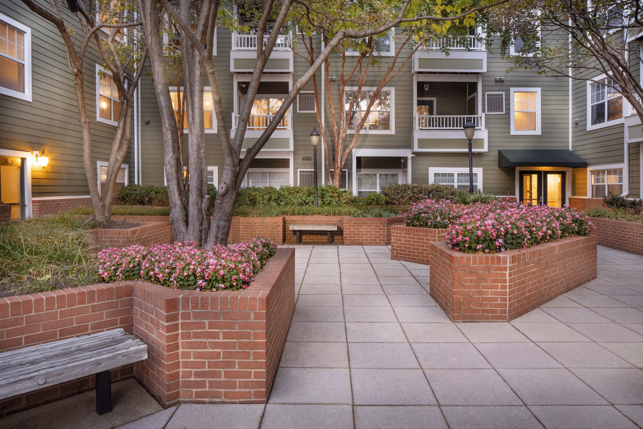 patio at Arbors on Duke Apartments
