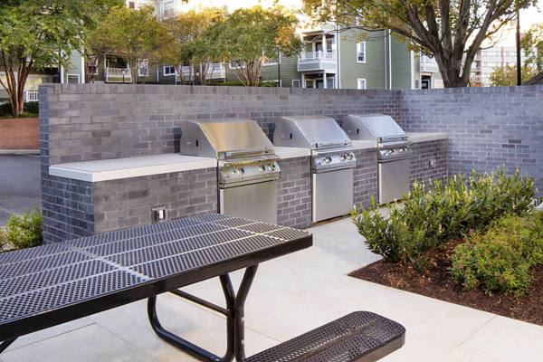 grill area at Arbors on Duke Apartments