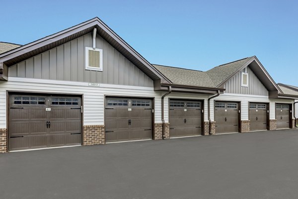 garage at The Lodges on English Station Rd Apartments