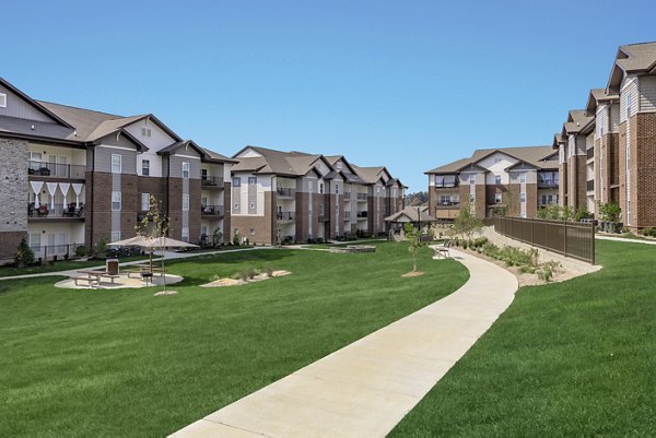 The Lodges on English Station Rd: Elegant apartment exteriors in a serene Kentucky setting