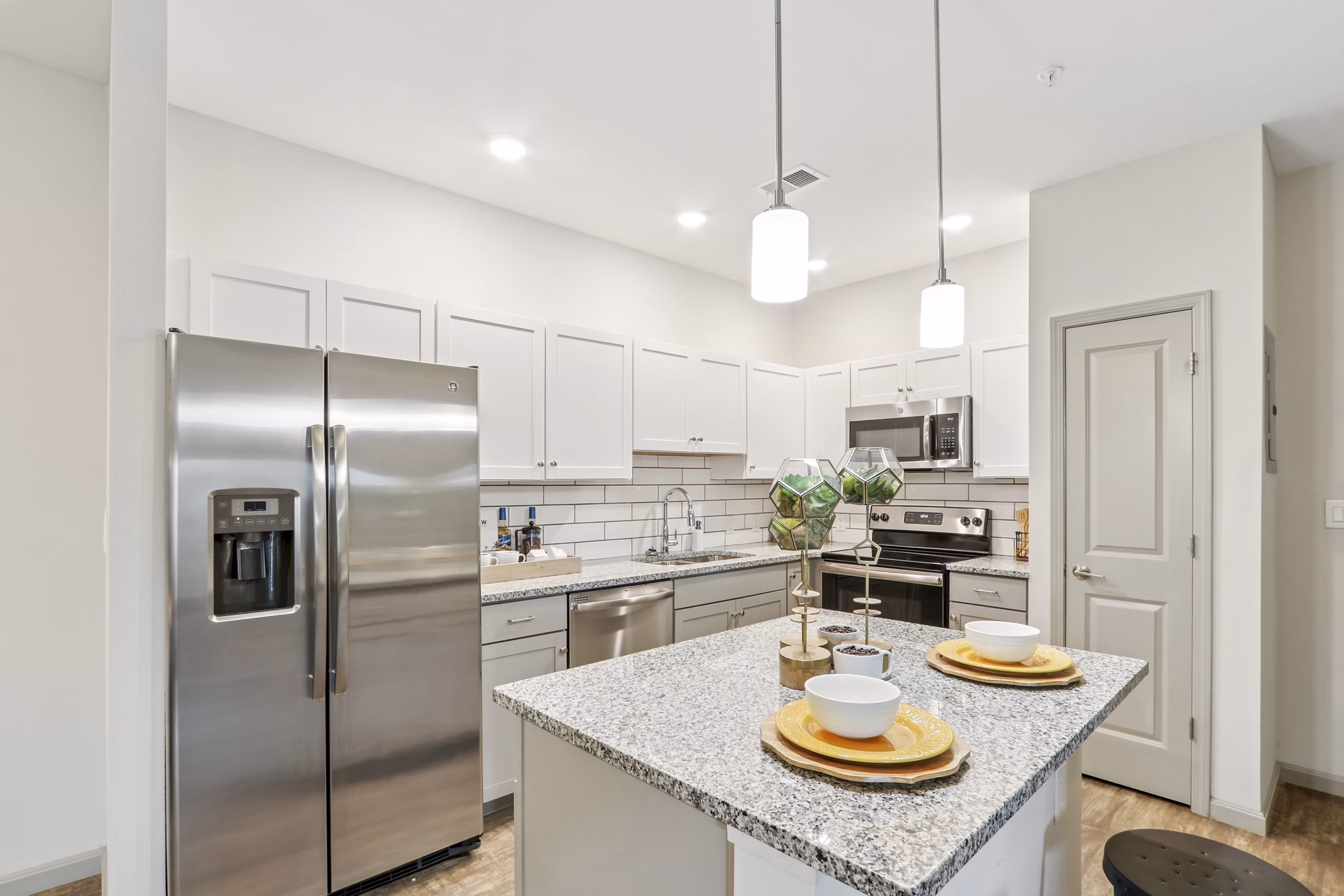 kitchen at The Lodges on English Station Rd. Apartments