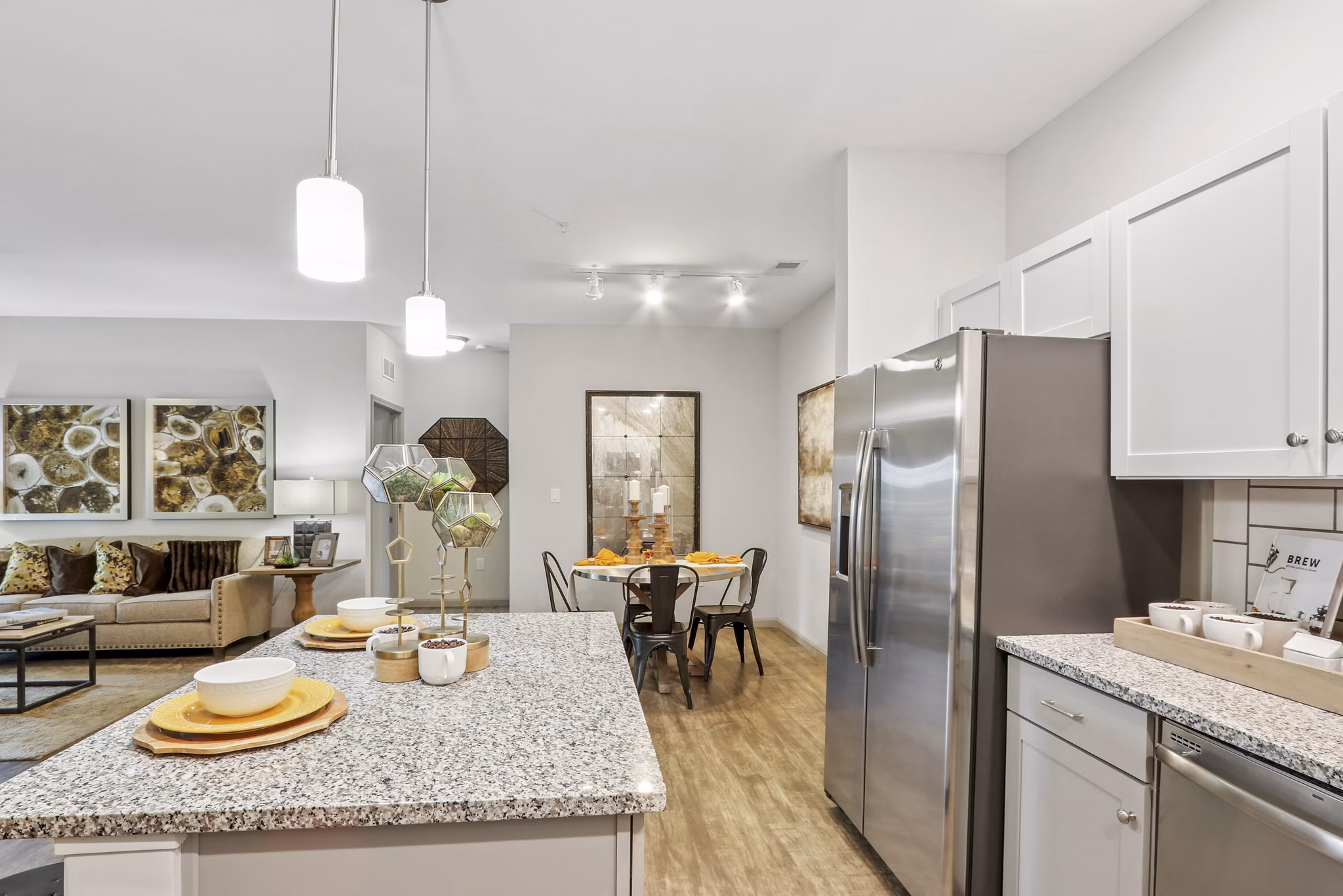 kitchen at The Lodges on English Station Rd. Apartments