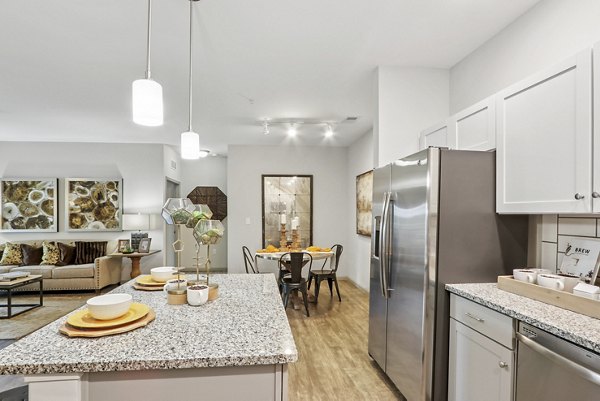 kitchen at The Lodges on English Station Rd. Apartments