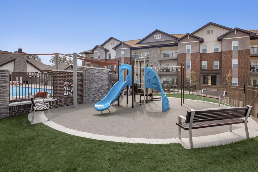 patio at The Lodges on English Station Rd. Apartments