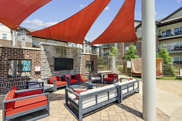 patio at The Lodges on English Station Rd. Apartments