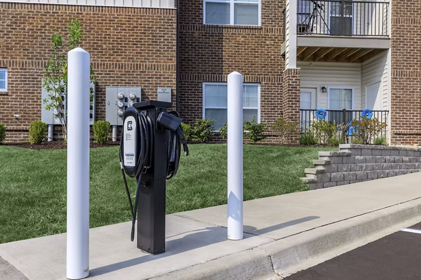 Car Charging Station at The Lodges on English Station Rd. Apartments