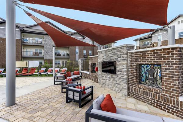patio at The Lodges on English Station Rd Apartments