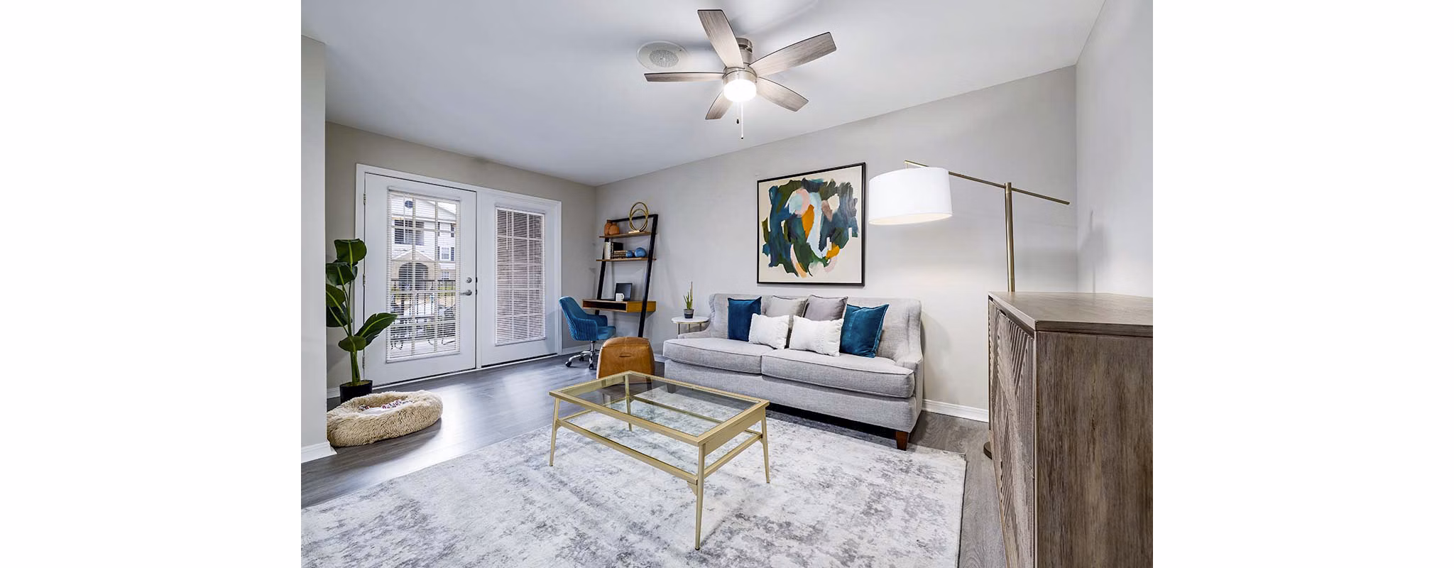 living room at 403 West Apartments