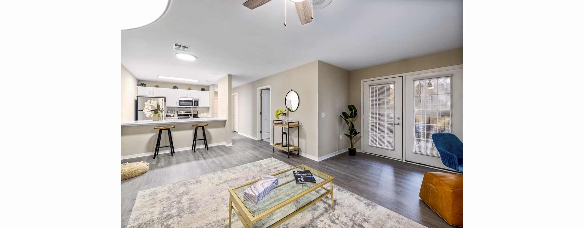 living room at 403 West Apartments