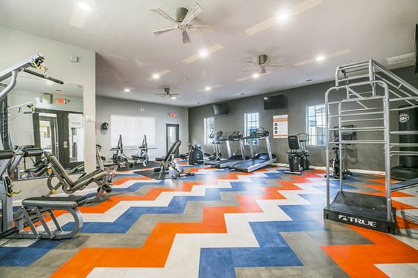 fitness center at Via Vista Apartments