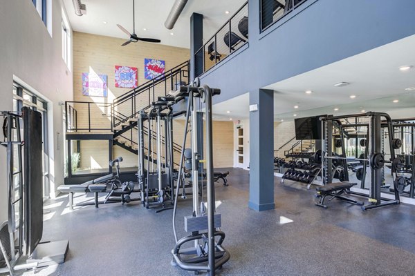 fitness center at The Atwell Apartments